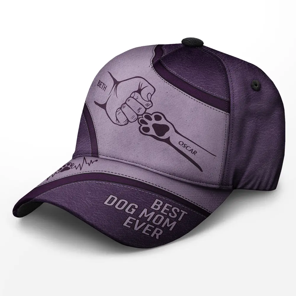 Dog Cat Hand Punch Best Friends For Life - Personalized Classic Cap - Image 2