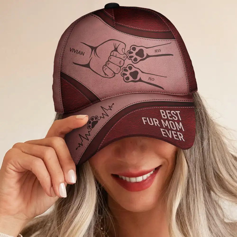 Dog Cat Hand Punch Best Friends For Life - Personalized Classic Cap - Image 5