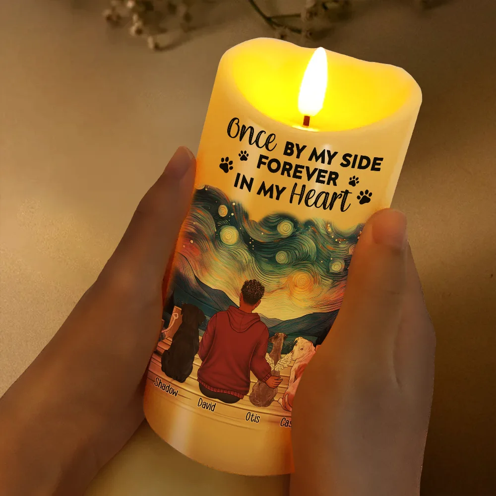 Dog Cat Memorial Your Light Will Always Shine In My Heart - Personalized Flameless LED Candle - Image 3