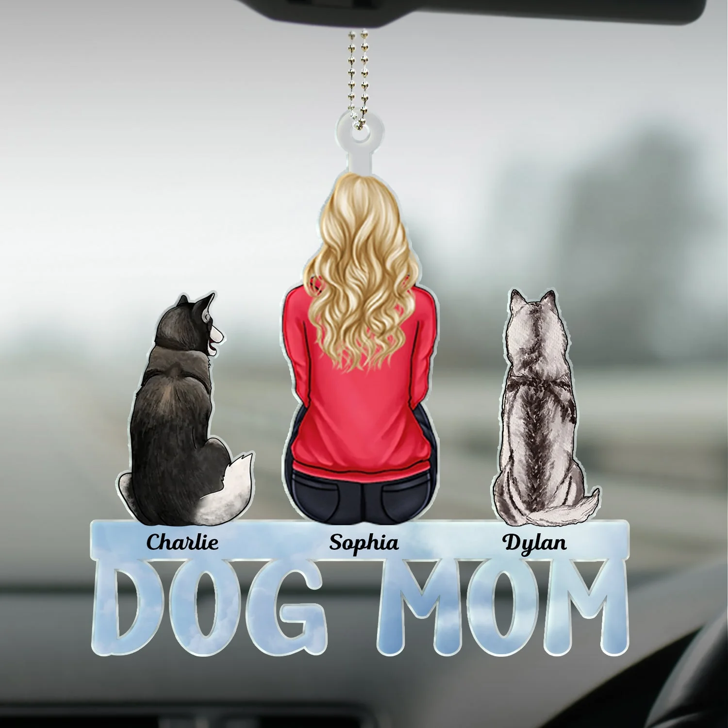 Dog Cat Mom Dad - Gift For Pet Lovers - Personalized Acrylic Car Hanger - Image 2