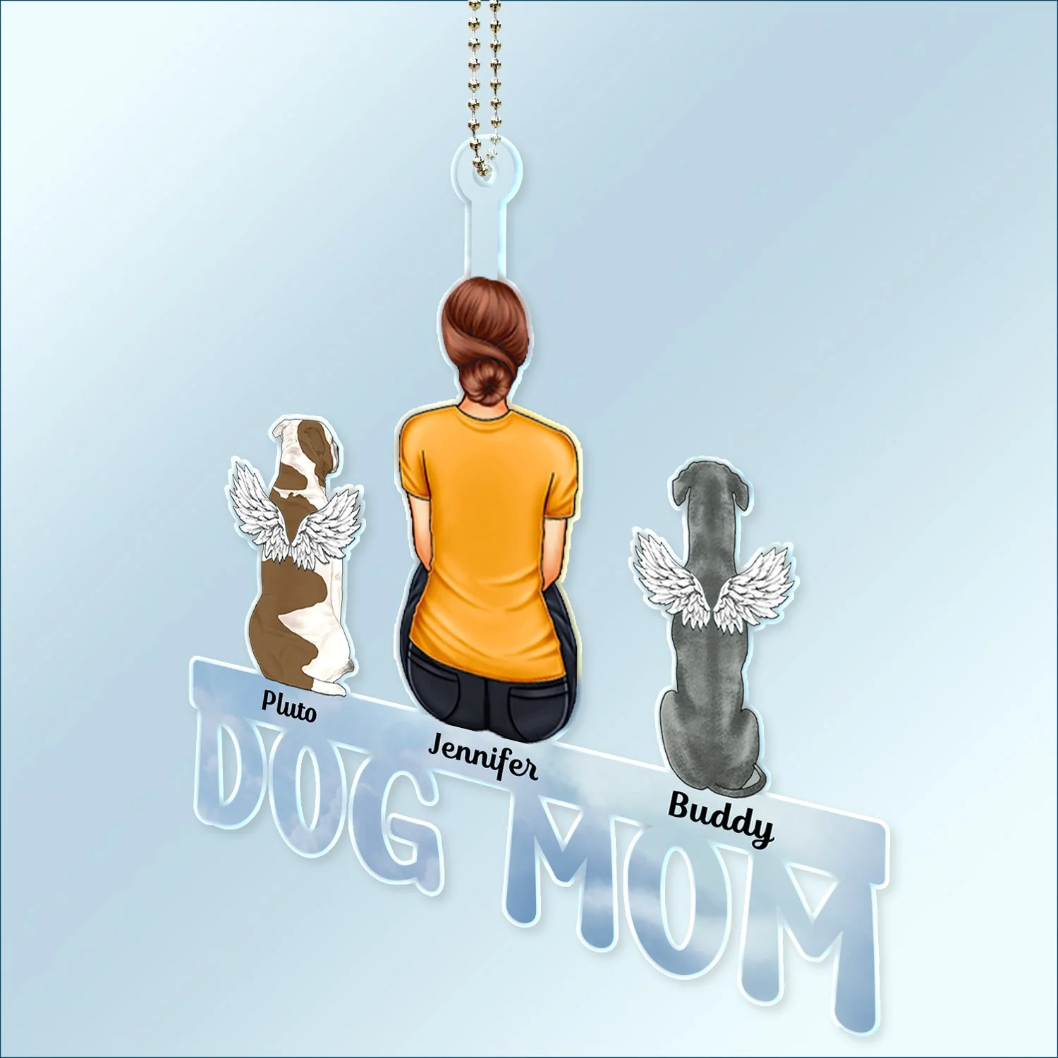 Dog Cat Mom Dad - Gift For Pet Lovers - Personalized Acrylic Car Hanger - Image 3