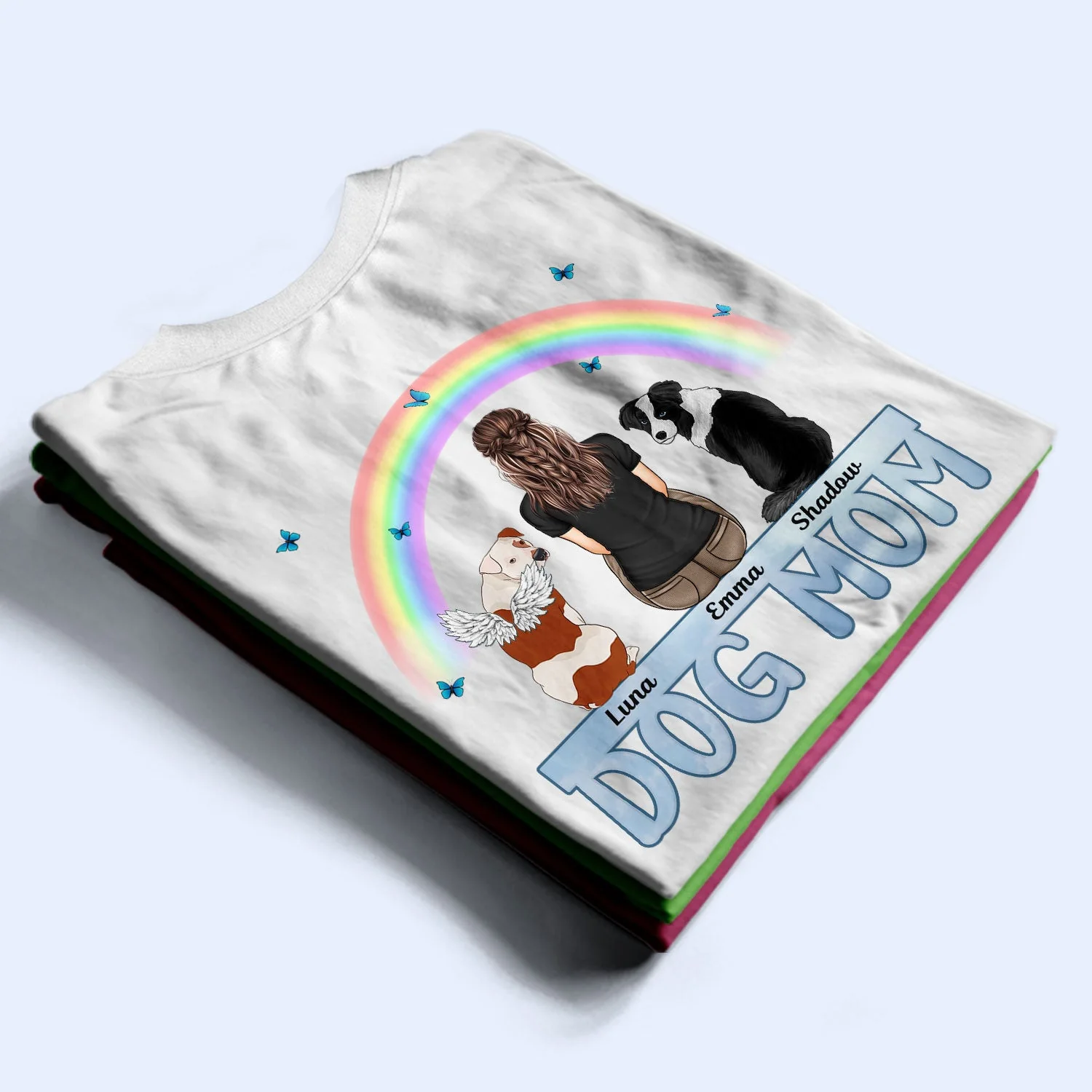 Dog Cat Mom Dad - Gift For Pet Lovers - Personalized T Shirt - Image 2
