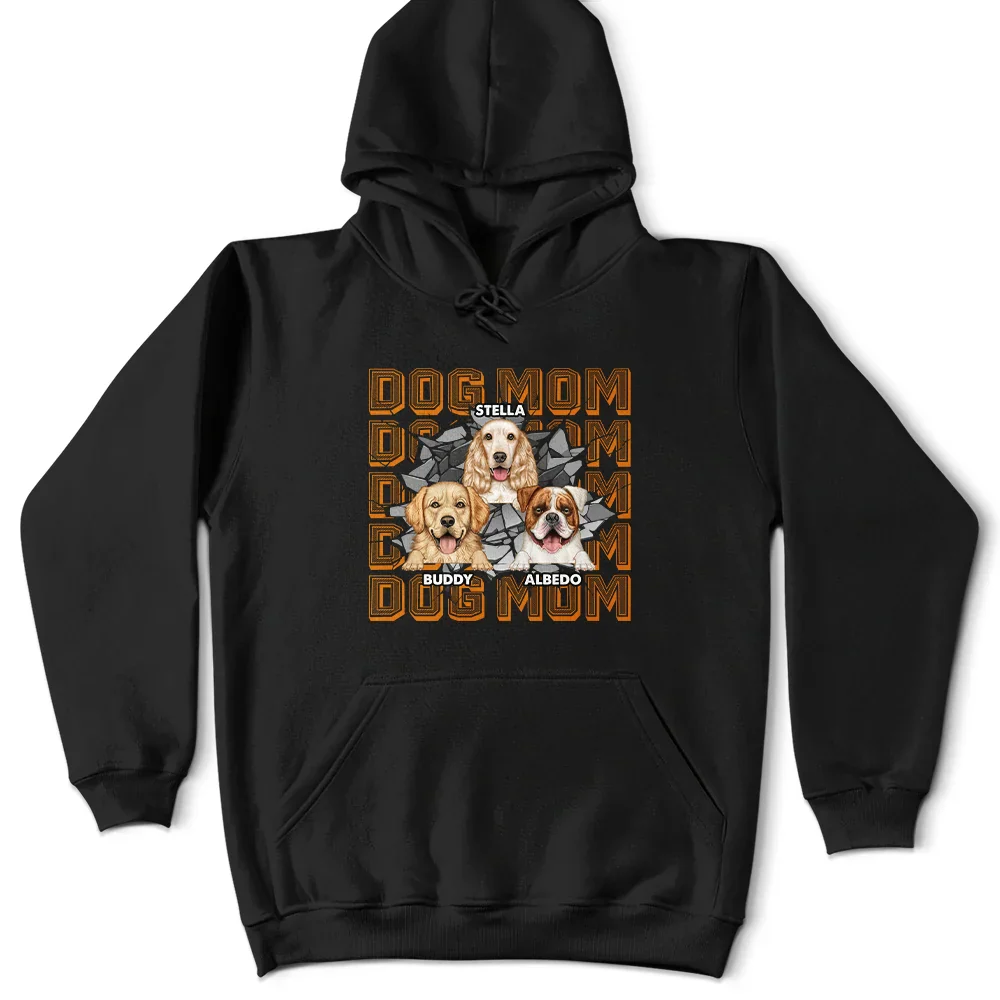 Dog Dad Dog Mom 3D Cracked - Personalized T Shirt - Image 4