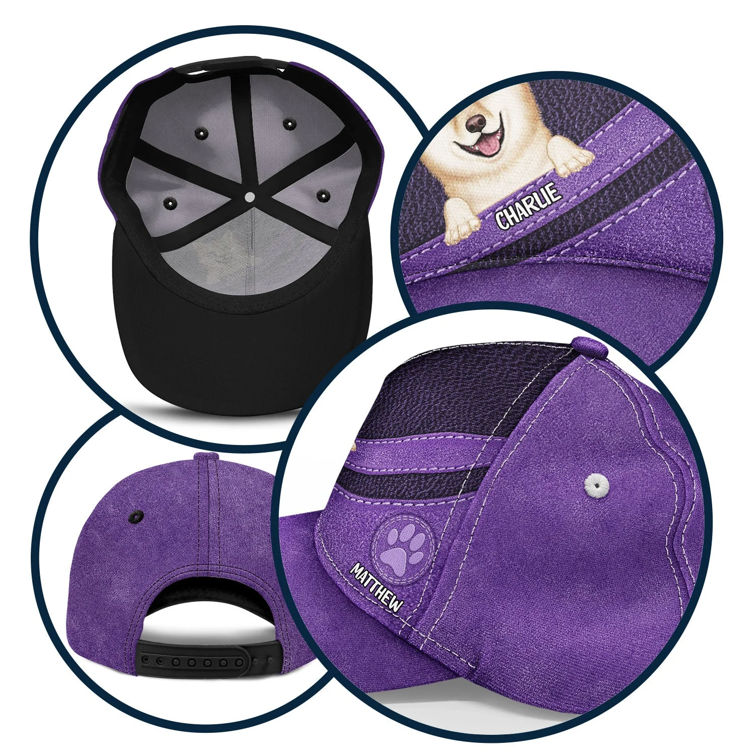 Dog Dad Dog Mom - Personalized Classic Cap - Image 5