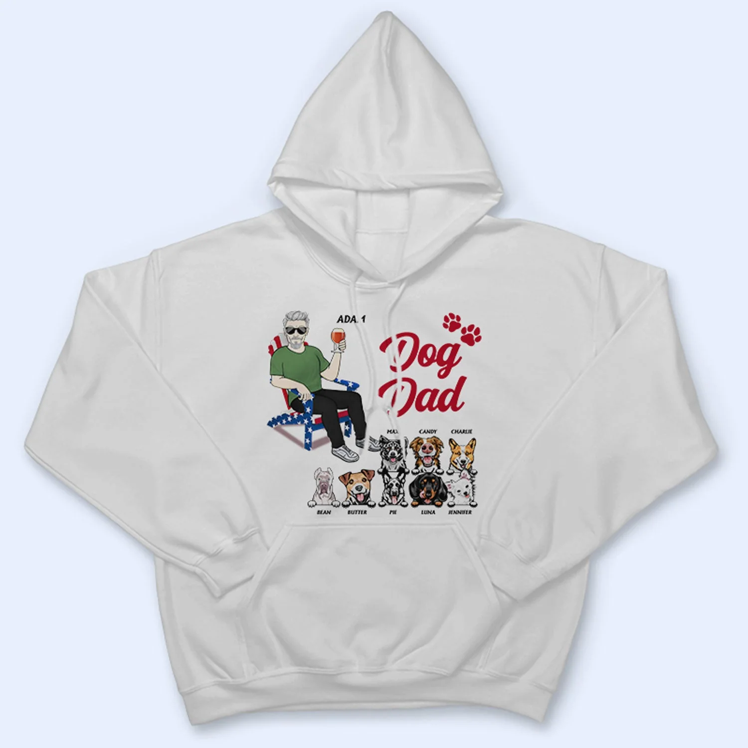Dog Dad - Gift For Father, Dad, Grandpa, Dog Lovers - Personalized Custom T Shirt - Image 4