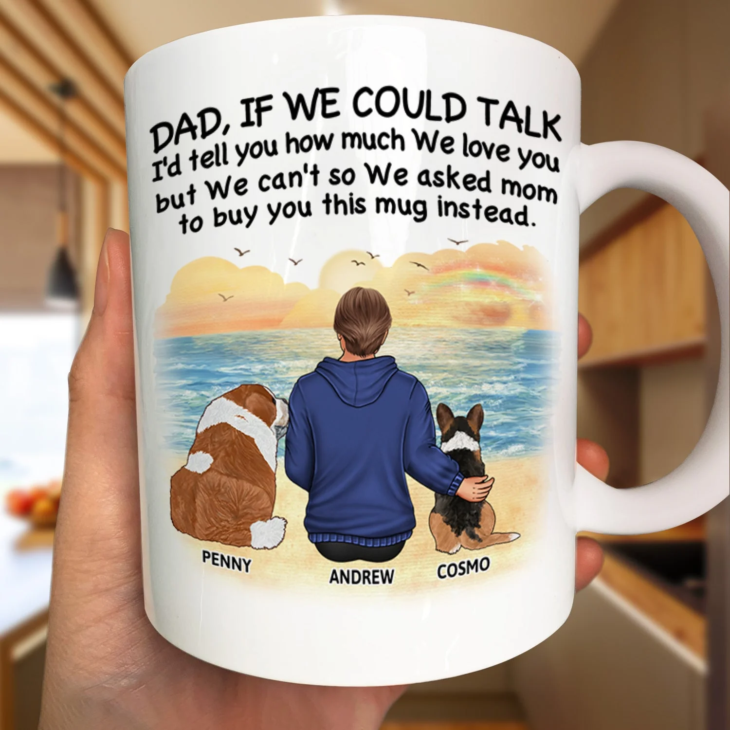 Dog Dad I'd Tell You How Much I Love You - Personalized Mug - Image 3