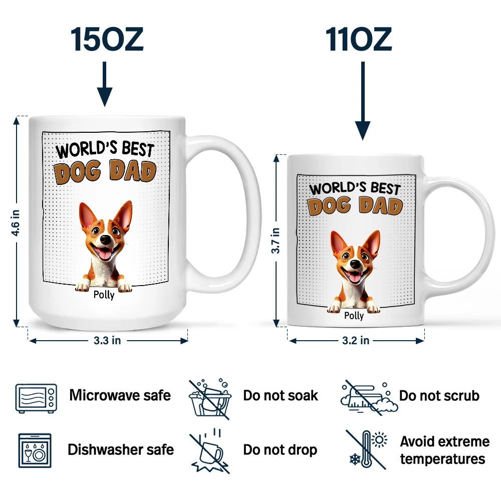 Dog Dad Thanks For Putting Up With My Sht - Personalized Mug - Image 4