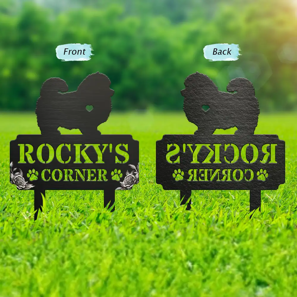 Dog Garden Memorial - Personalized Metal Garden Stake - Image 2