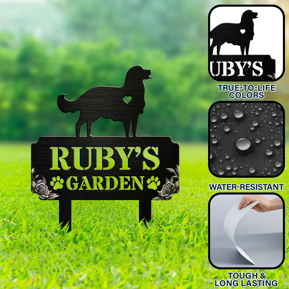 Dog Garden Memorial - Personalized Metal Garden Stake - Image 6