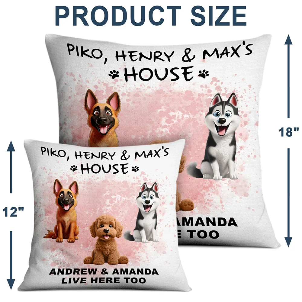 Dog House Live Here - Personalized Pillow - Image 4
