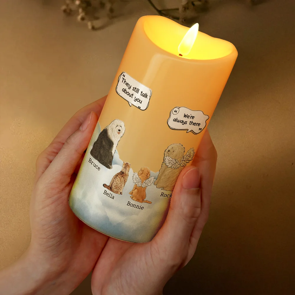 Dog Loss They Still Talk About You I Know - Personalized Flameless LED Candle - Image 3