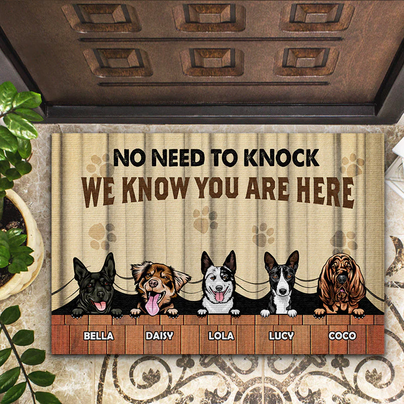 Dog Lovers No Need To Knock - Personalized Custom Doormat - Image 2