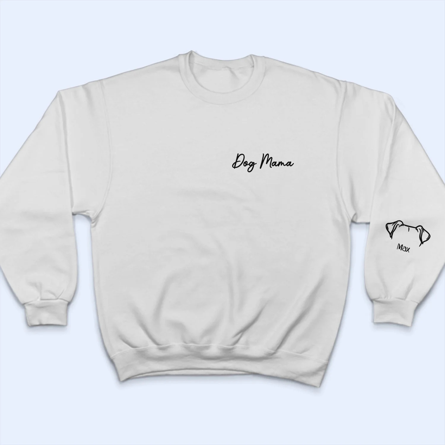 Dog Mama - Gift For Pet Lovers - Personalized Sweatshirt With Sleeve Imprint - Image 3