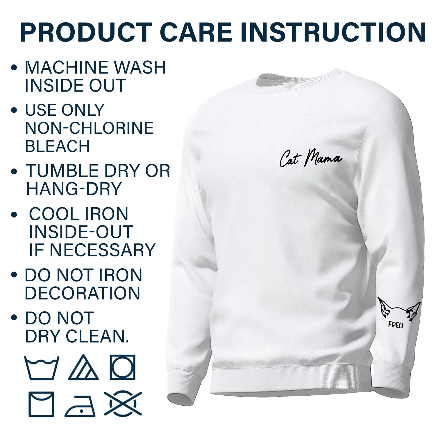 Dog Mama - Gift For Pet Lovers - Personalized Sweatshirt With Sleeve Imprint - Image 6