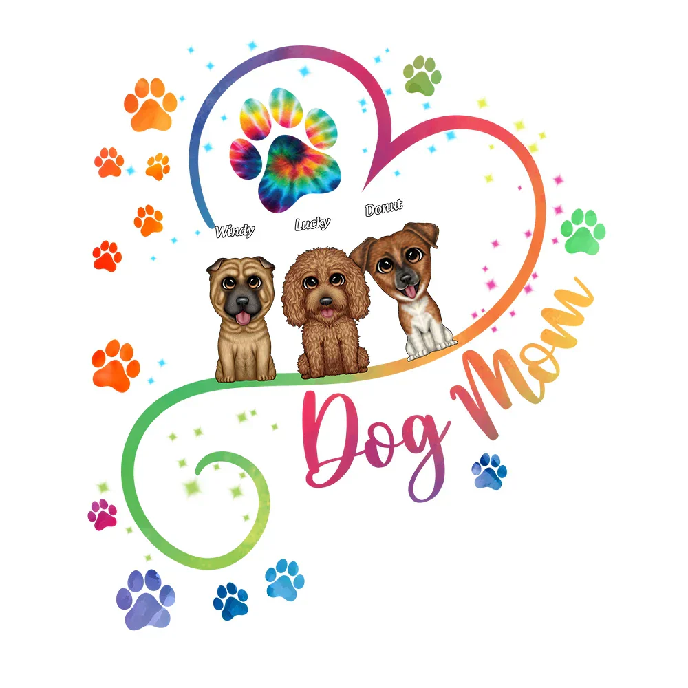 Dog Mom Big Eyes Dog - Personalized Decor Decal - Image 2