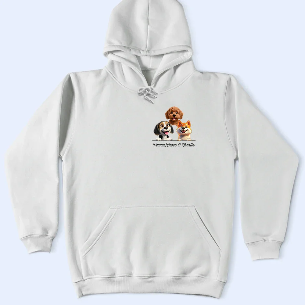 Dog Mom Dog Dad 3D Effect - Personalized T Shirt - Image 5