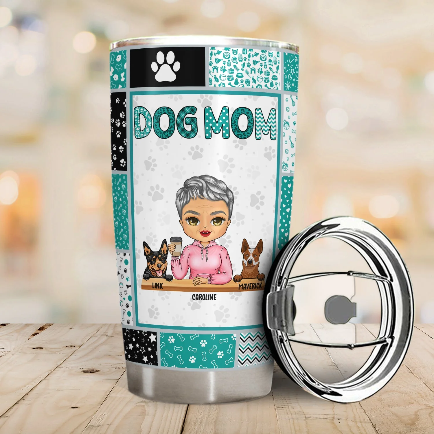 Dog Mom, Dog Dad - Birthday, Loving, Funny Gift For Dog Lover, Pet Owner - Personalized Custom Tumbler - Image 2