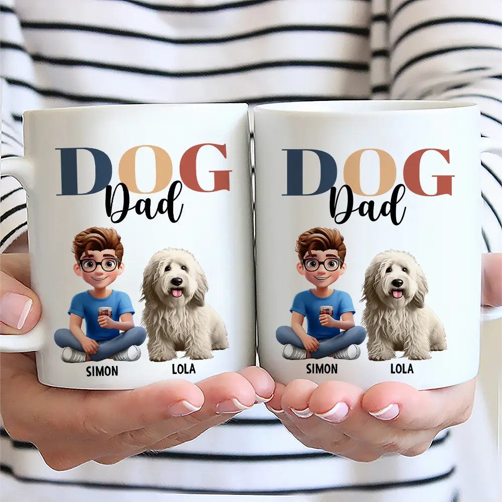 Dog Mom Dog Dad Cat Mom Cat Dad - Personalized Mug - Image 2