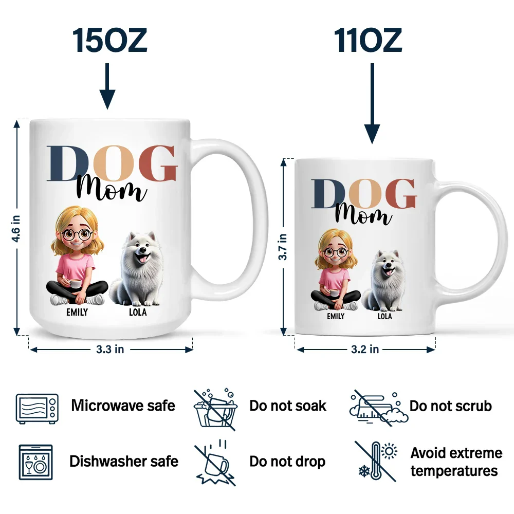Dog Mom Dog Dad Cat Mom Cat Dad - Personalized Mug - Image 4