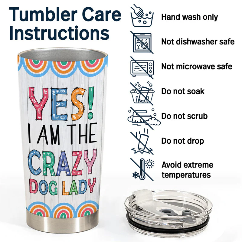 Dog Mom - Gift For Dog Lovers - Personalized Custom Tumbler - Image 5