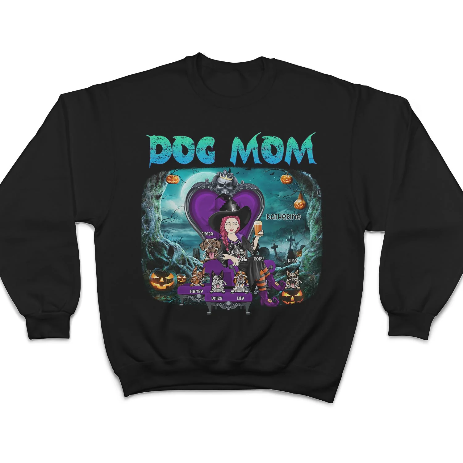 Dog Mom Halloween - Gift For Dog Lovers - Personalized T Shirt - Image 5