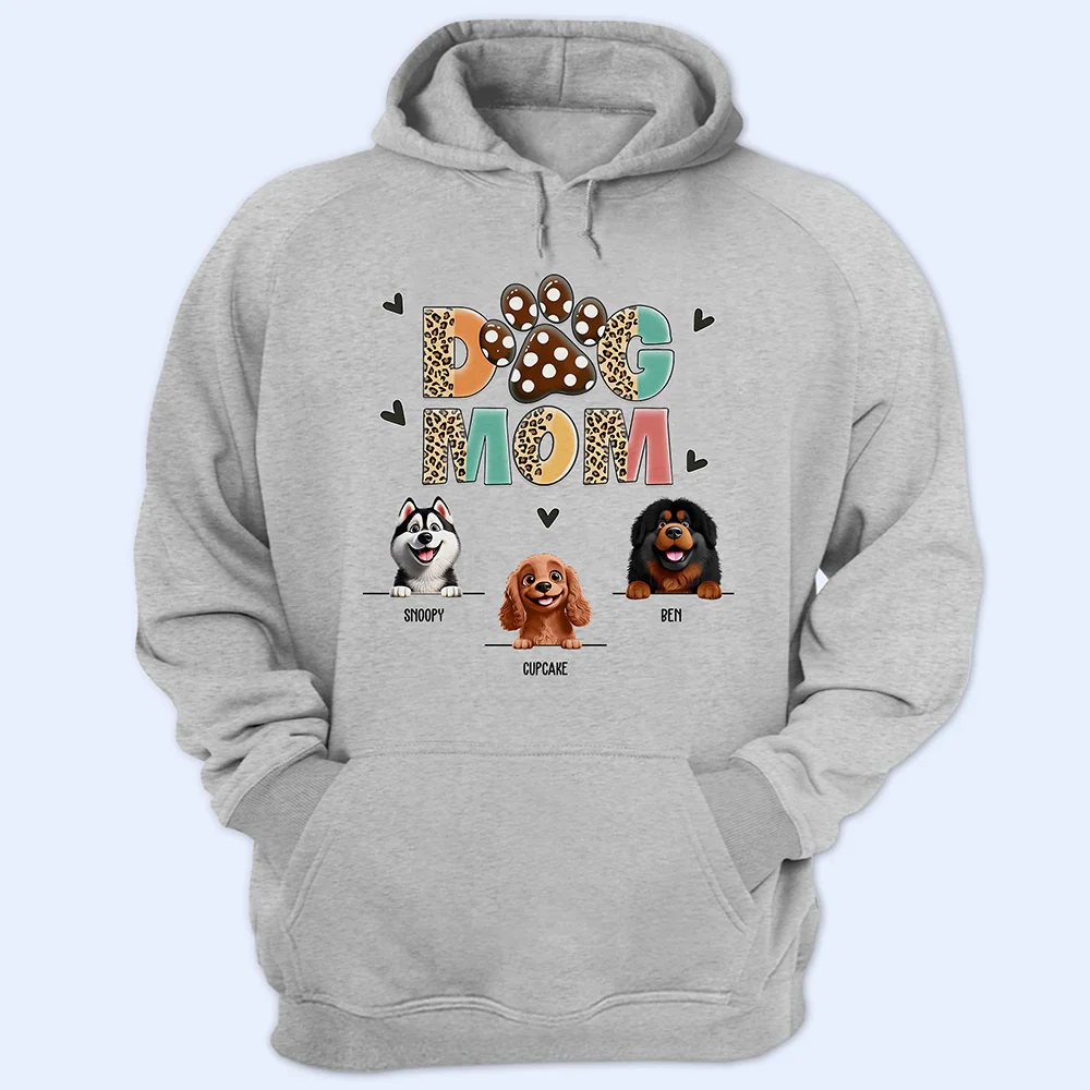 Dog Mom Leopard 3D Effect - Personalized T Shirt - Image 4