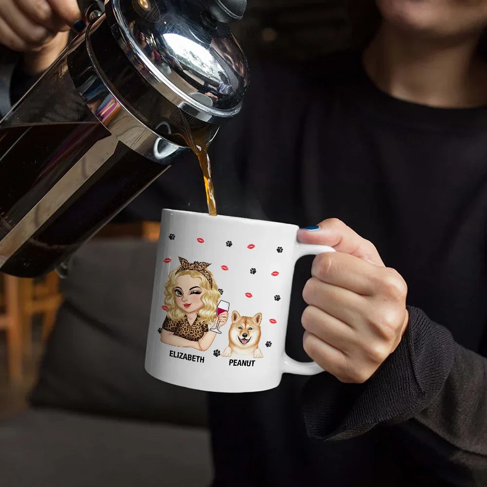 Dog Mom Not Like A Regular Mom - Personalized Mug - Image 5