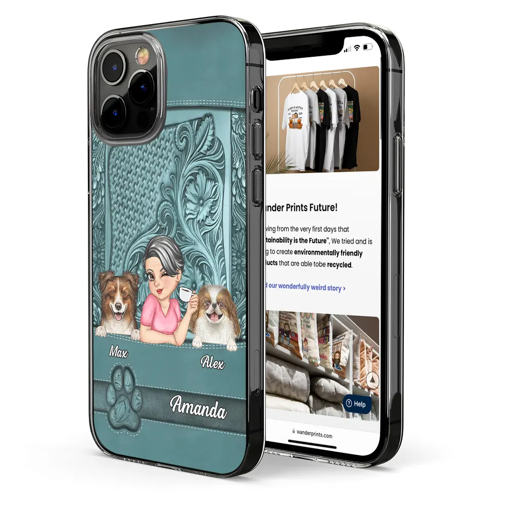 Dog Mom - Personalized Clear Phone Case - Image 2