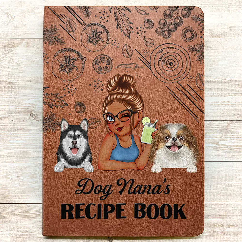 Dog Mom's Recipe Book - Personalized Leather Journal - Image 3
