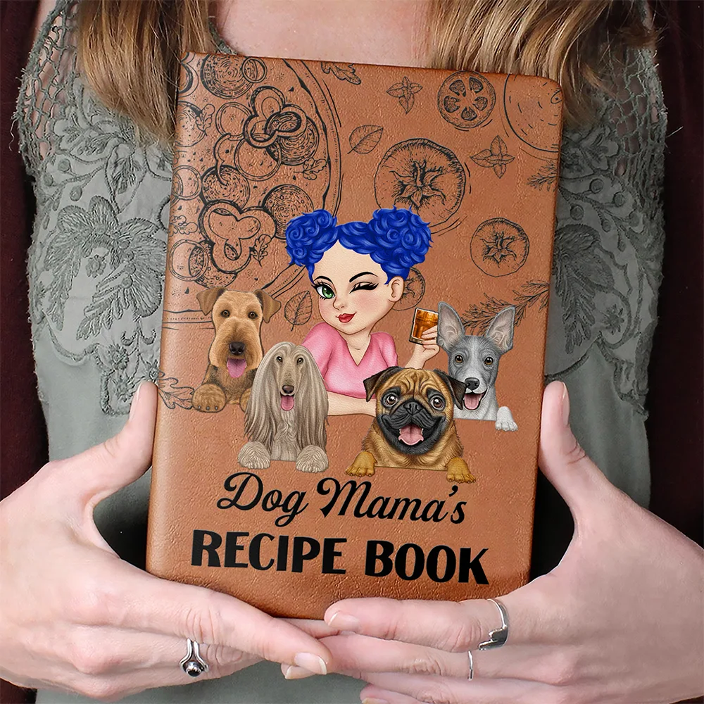 Dog Mom's Recipe Book - Personalized Leather Journal - Image 4