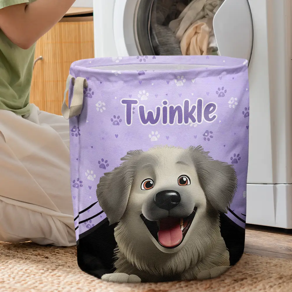 Dog Toys - Personalized Laundry Basket, Storage Basket - Image 3