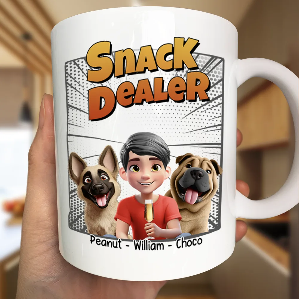 Dog Treat Dealer 3D Effect - Personalized Mug - Image 3