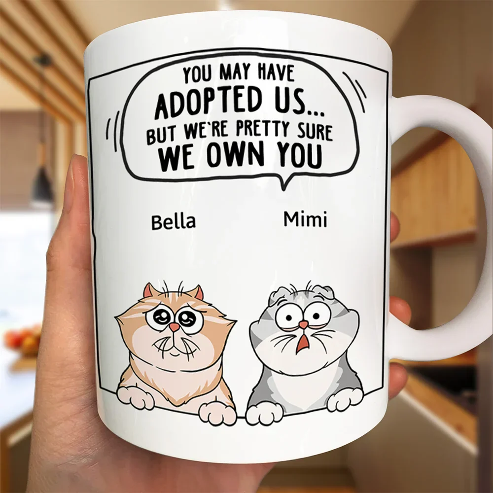 Dogs & Cats We Own You - Personalized Mug - Image 3