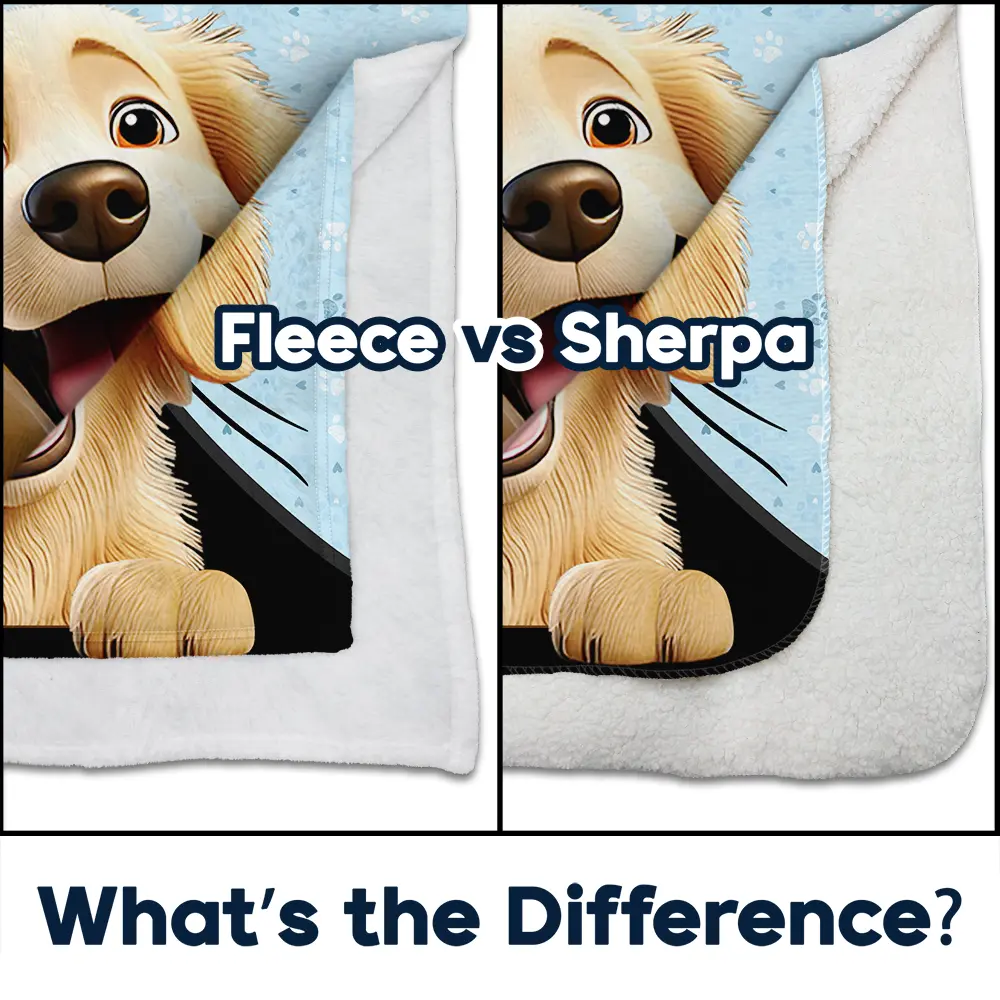 Dogs Make Life Better - Personalized Fleece Blanket, Sherpa Blanket - Image 4