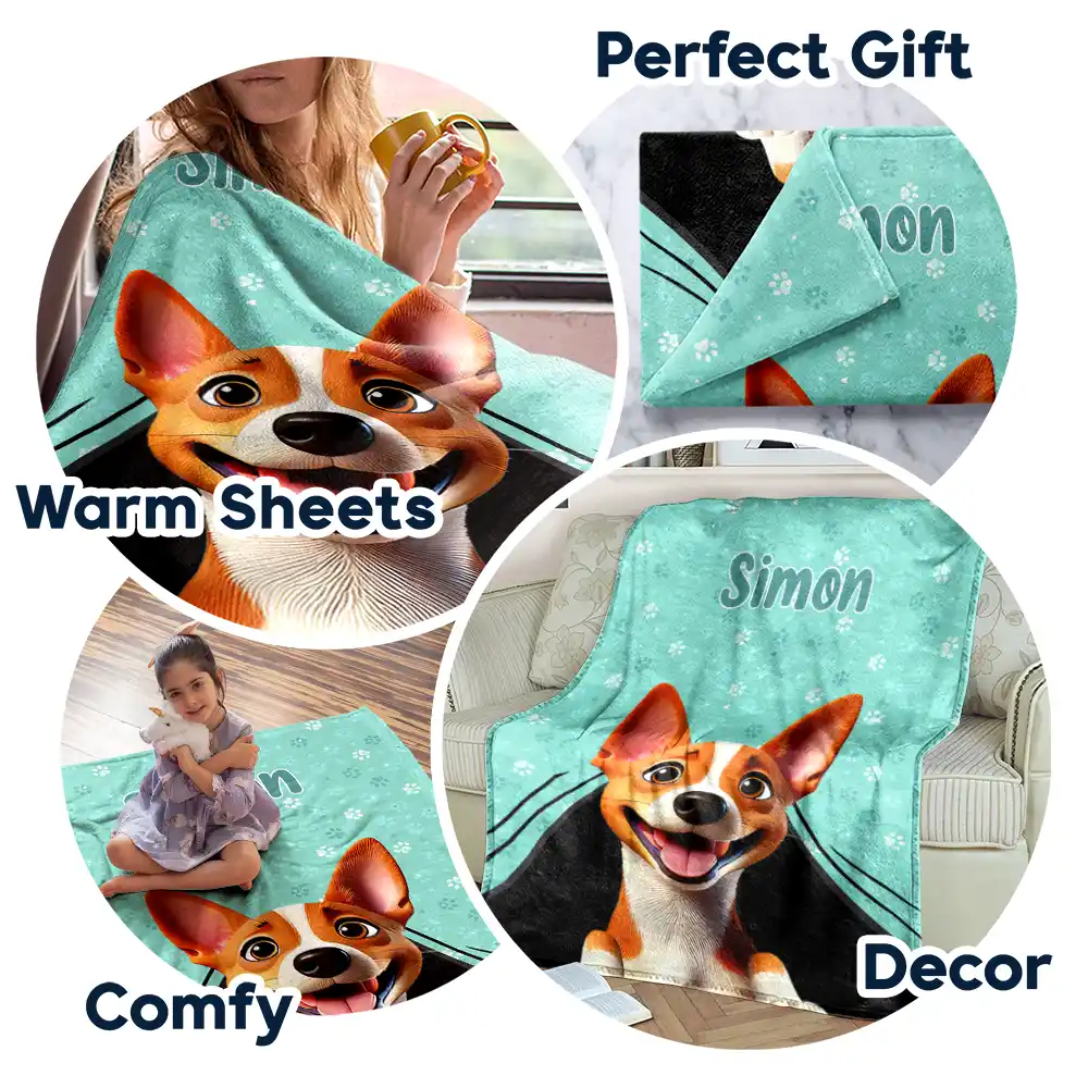 Dogs Make Life Better - Personalized Fleece Blanket, Sherpa Blanket - Image 7