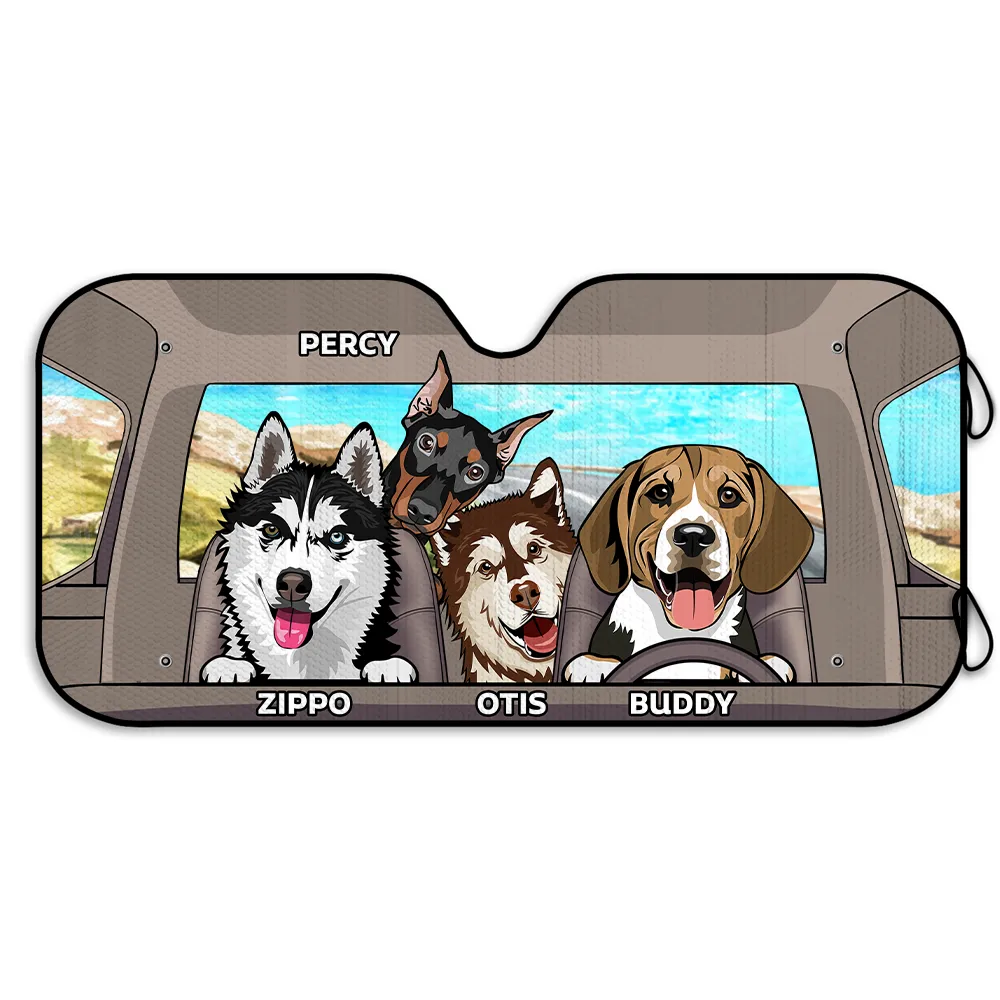 Dog's Trip - Personalized Auto Sunshade - Image 2