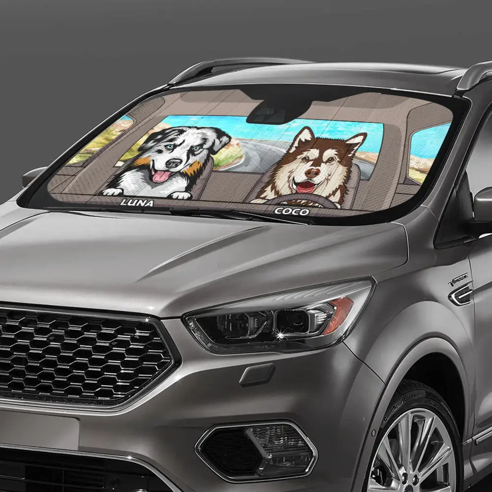 Dog's Trip - Personalized Auto Sunshade - Image 3