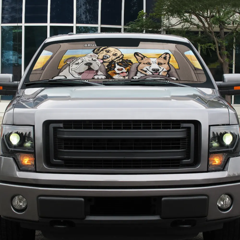 Dog's Trip - Personalized Auto Sunshade - Image 5