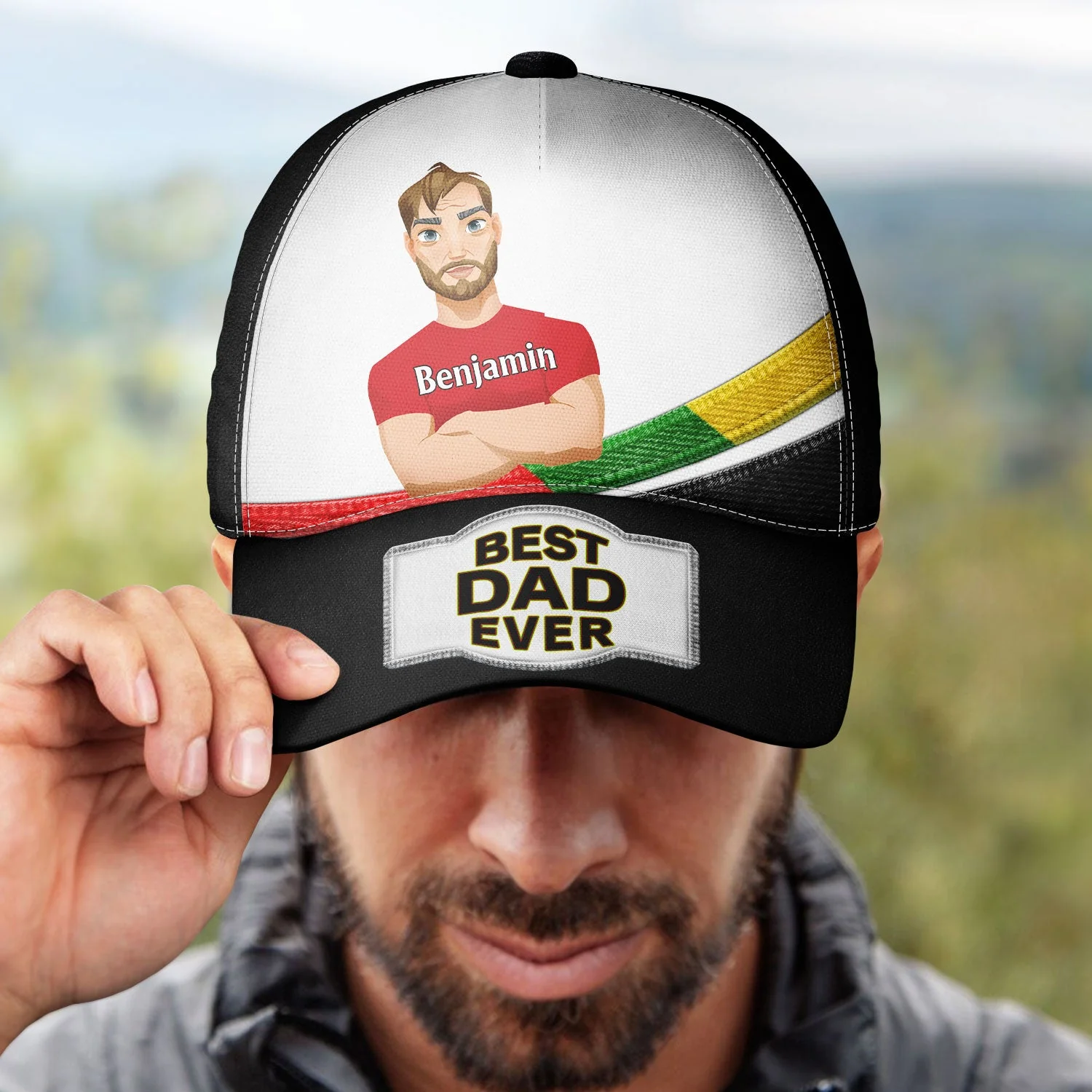 Dope Black Dad Best Dad Ever - Gift For Dads, Grandpas, Daughters, Sons - Personalized Classic Cap - Image 4