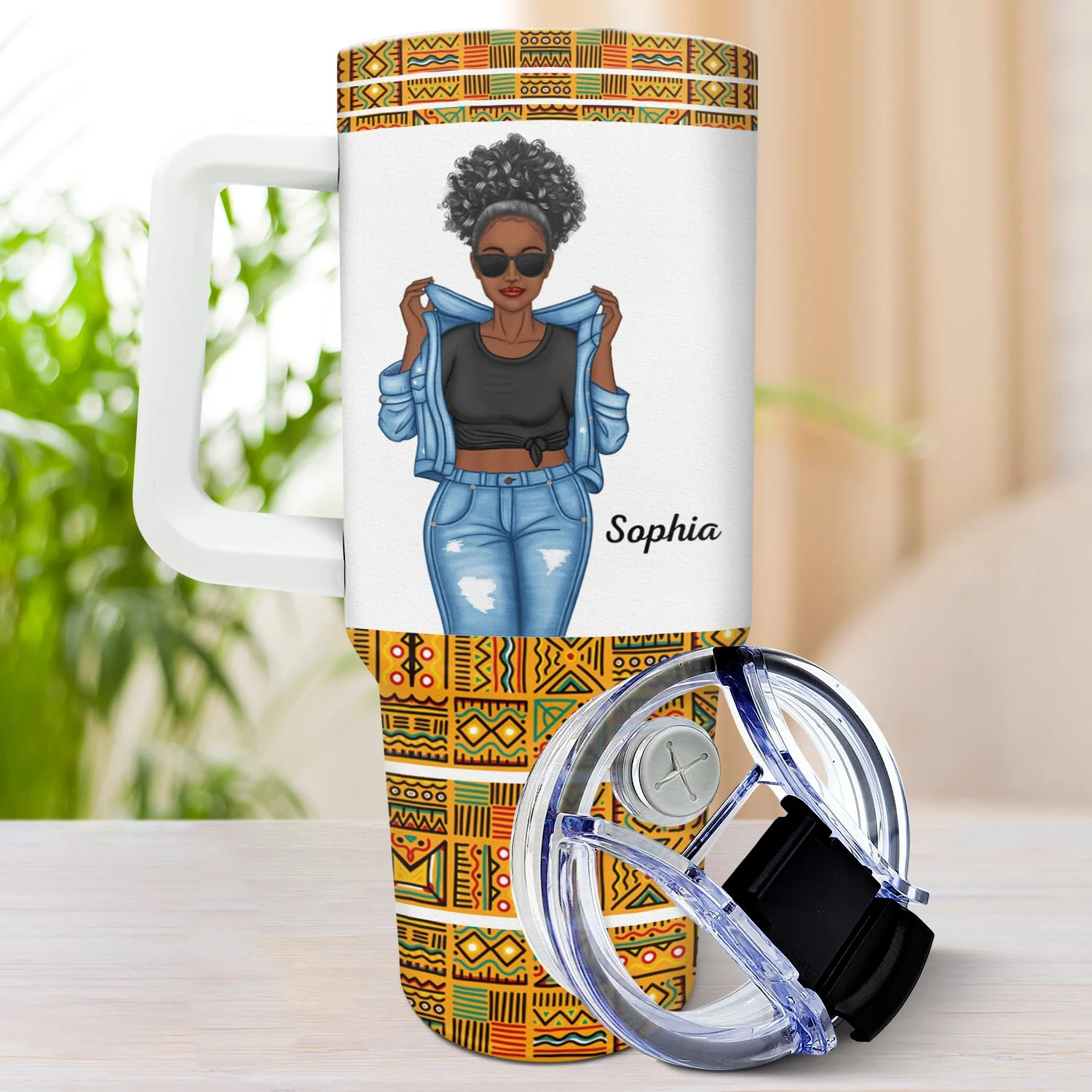 Dope Black Mom - Gift For Mom - Personalized 40oz Tumbler With Straw - Image 3