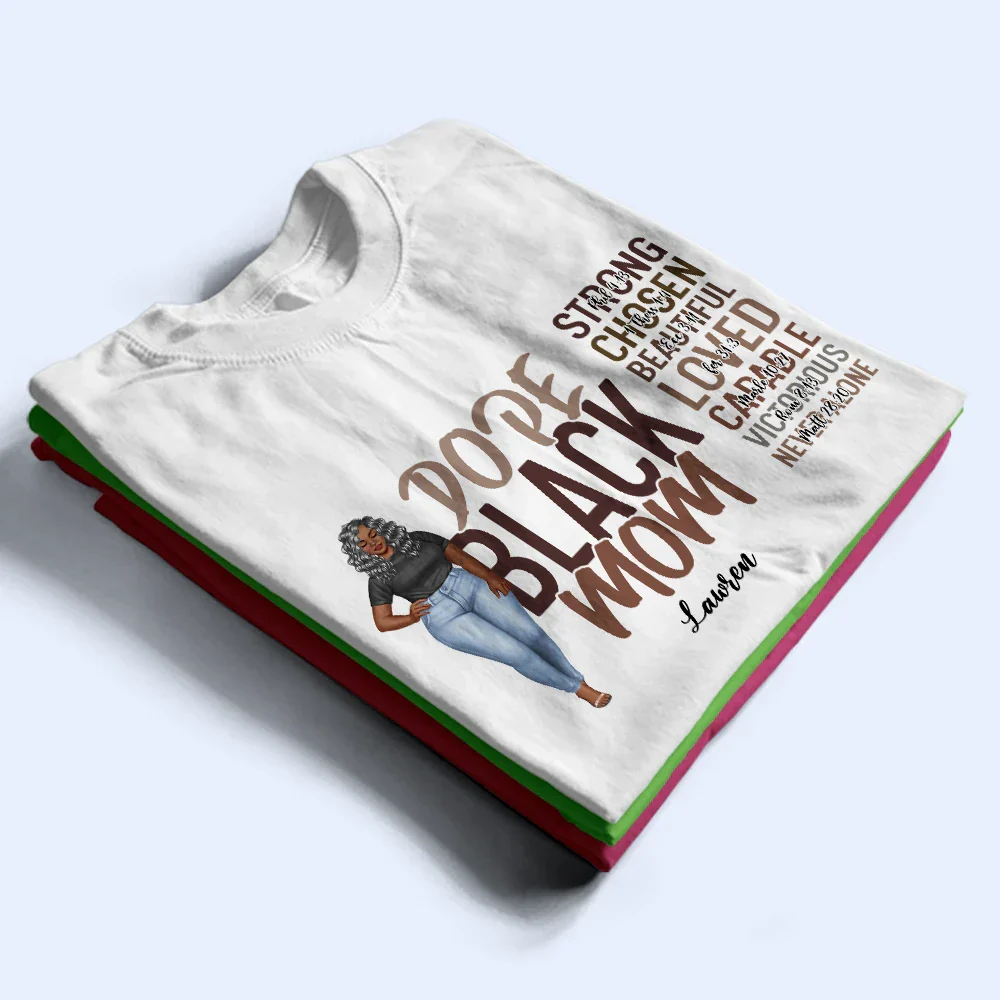 Dope Black Mom - Personalized T Shirt - Image 2