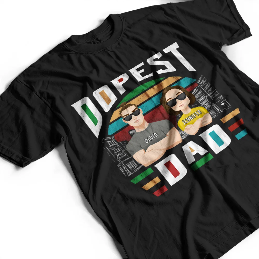 Dopest Dad - Personalized T Shirt - Image 3