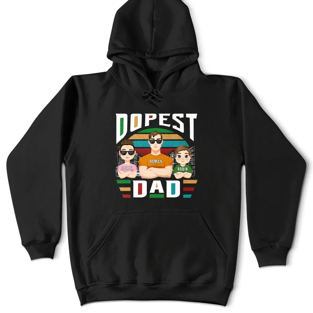 Dopest Dad - Personalized T Shirt - Image 4