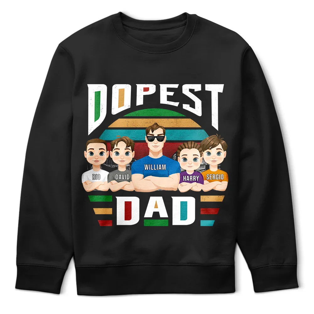 Dopest Dad - Personalized T Shirt - Image 5
