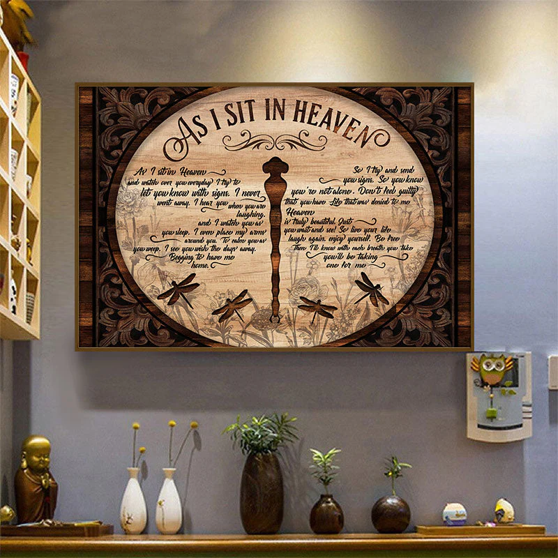 Dragonfly As I Sit In Heaven Customized Poster - Image 3