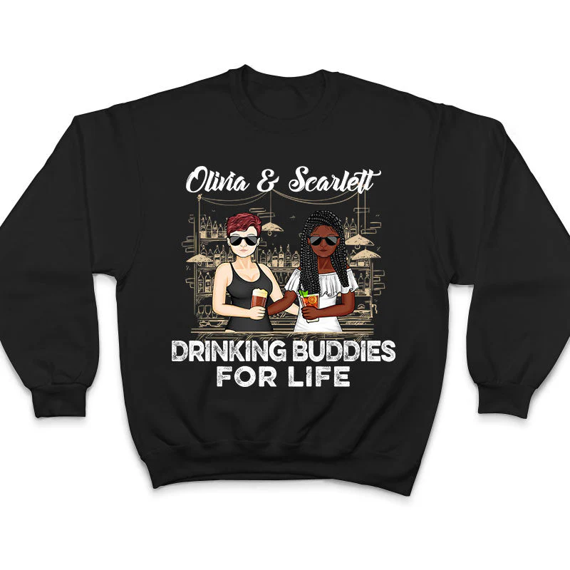 Drinking Buddies For Life - Family Couple Gifts - Personalized Custom T Shirt - Image 5
