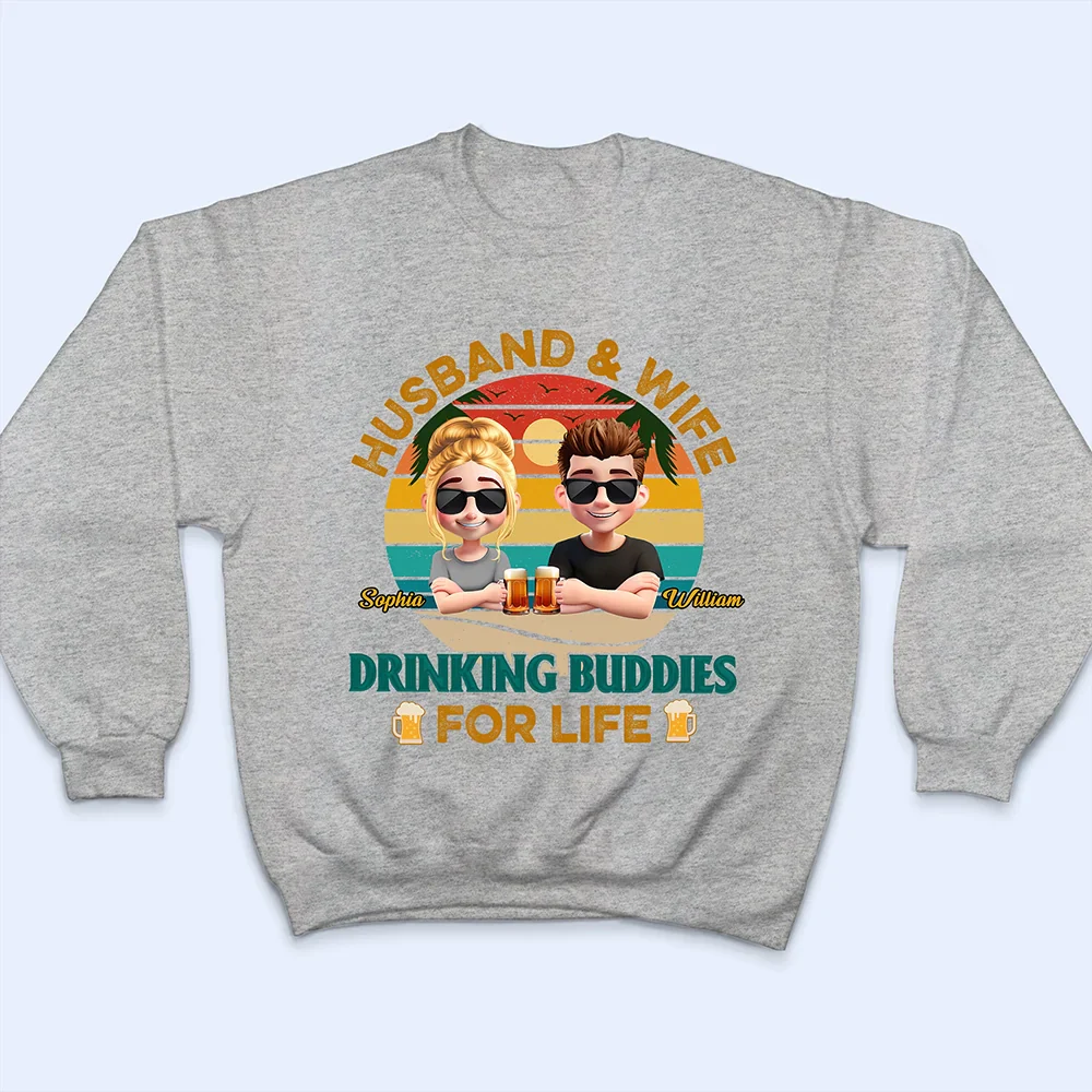 Drinking Buddies For Life - Personalized T Shirt - Image 5