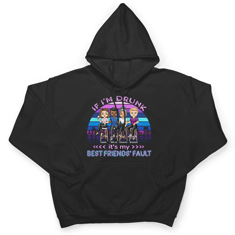 Drinks Well With Others Drinking Friends - BFF Bestie Gift - Personalized Custom T Shirt - Image 4
