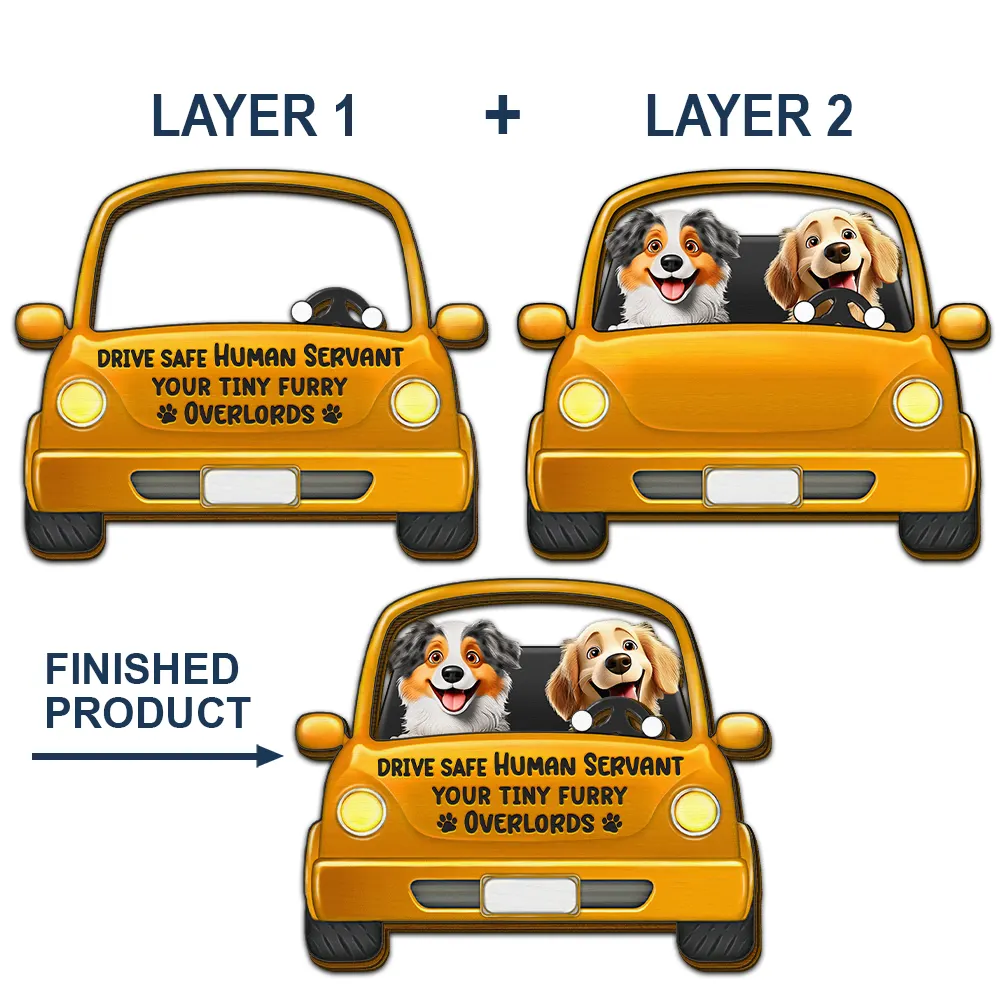 Drive Safe Human Servant - Personalized Custom Shaped Car Visor Clip - Image 5