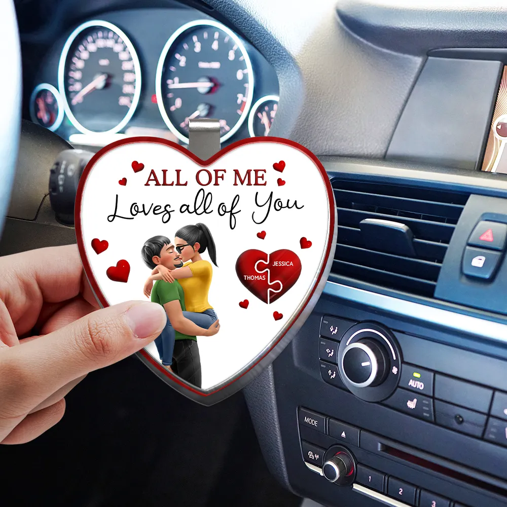 Drive Safe I Love You 3D Kissing Couples - Personalized Custom Shaped Acrylic Car Visor Clip - Image 3